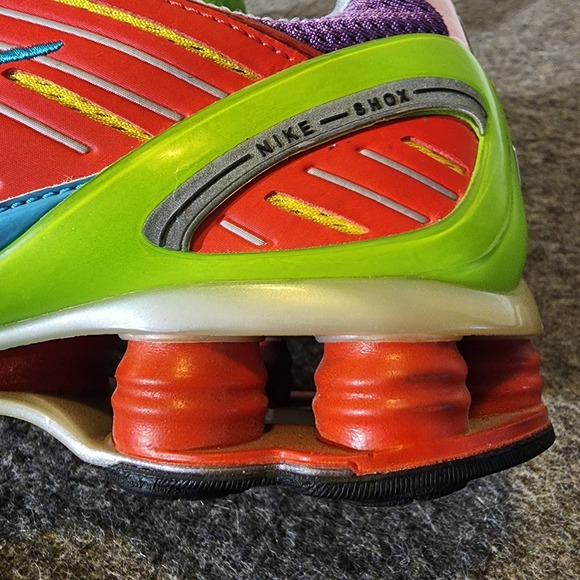 Nike Shox Go Multicolor Red Green Purple Running Shoes Sz 8.5 No Insoles *RARE* - Picture 15 of 16